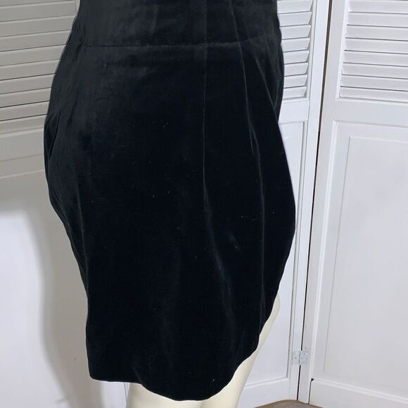 Ruff Hewn Black Velvet Mini A Line Wrap Skirt Size 12 - Picture 4 of 13